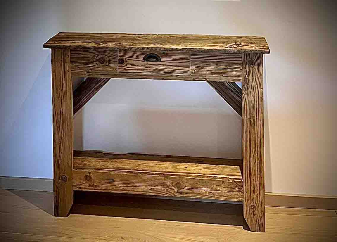 Console en vieux bois sur mesure
