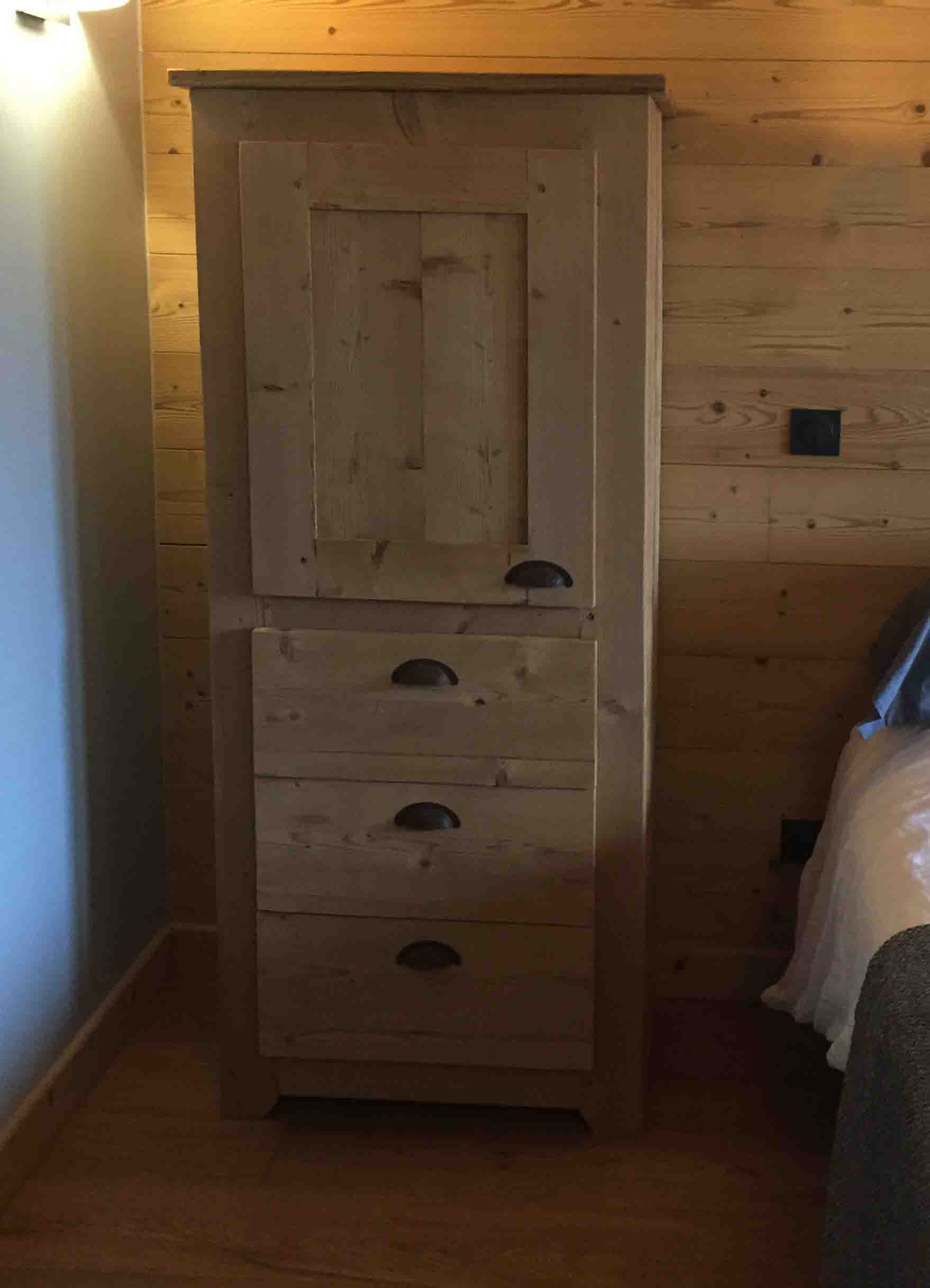 Meuble de chalet sur mesure, meubles de montagne, meubles design montagne, atelier des Gets