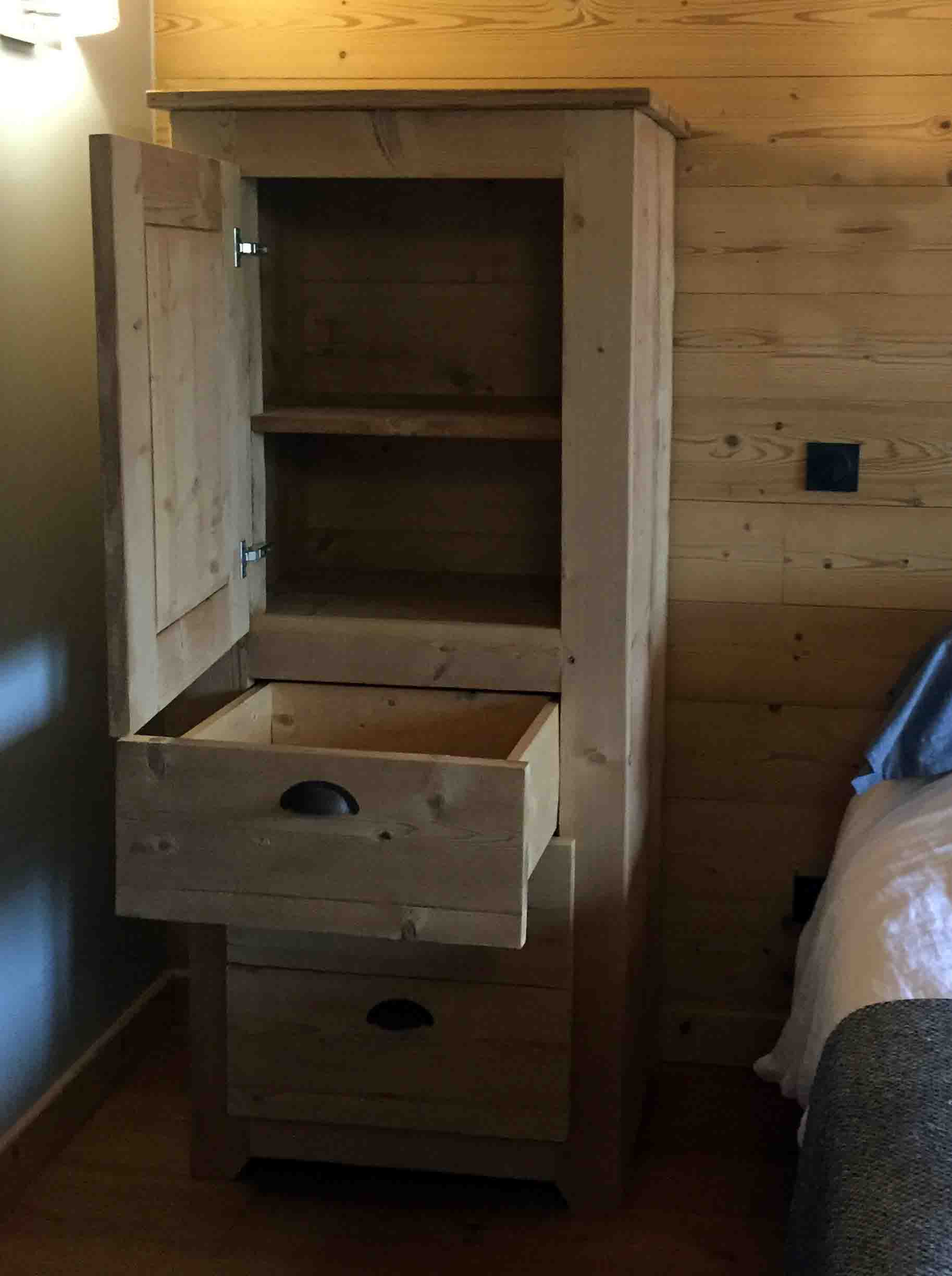 Meuble de chalet sur mesure, meubles de montagne, meubles design montagne, atelier des Gets