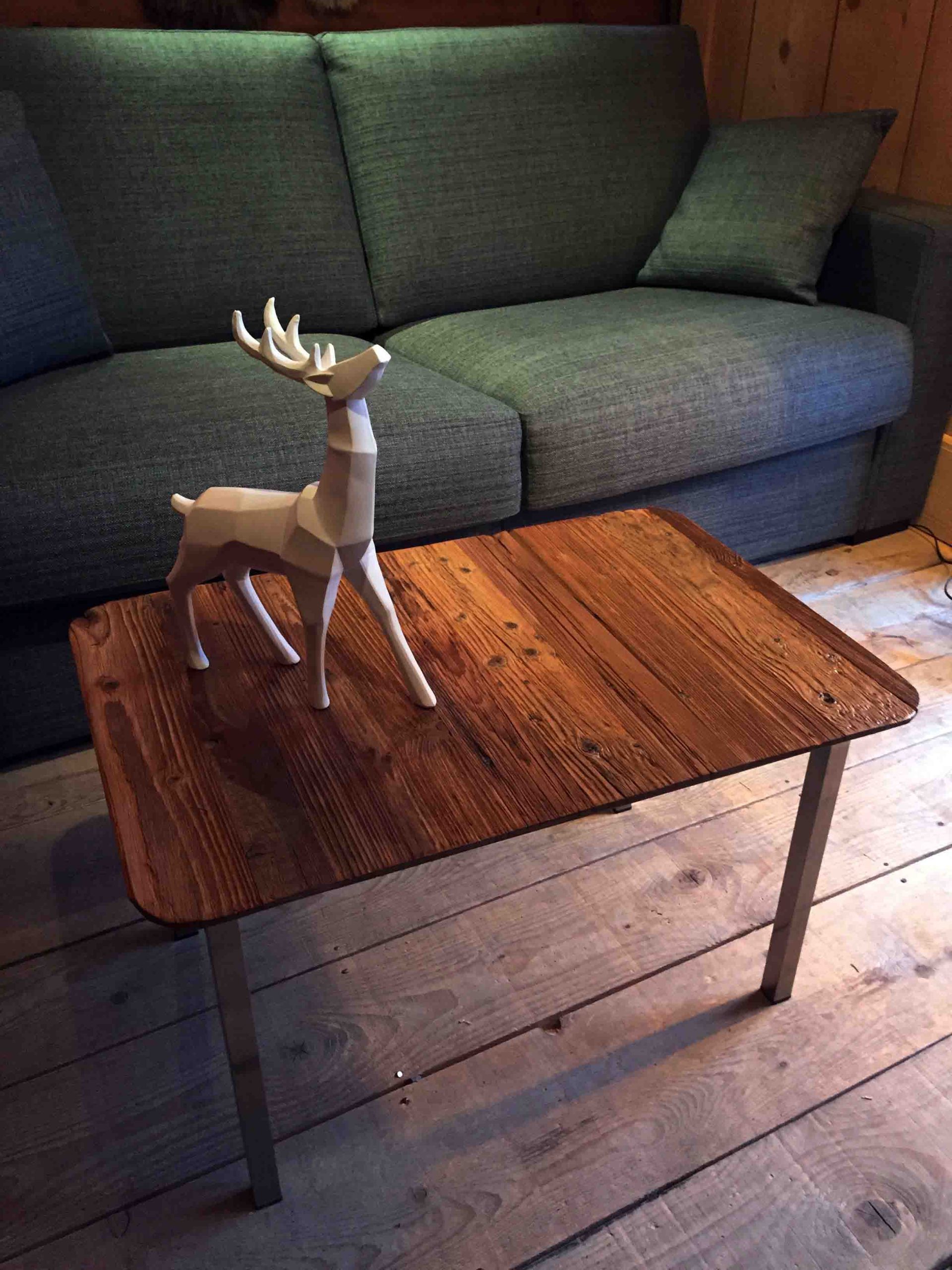 Table basse design montagne sur mesure, atelier des Gets