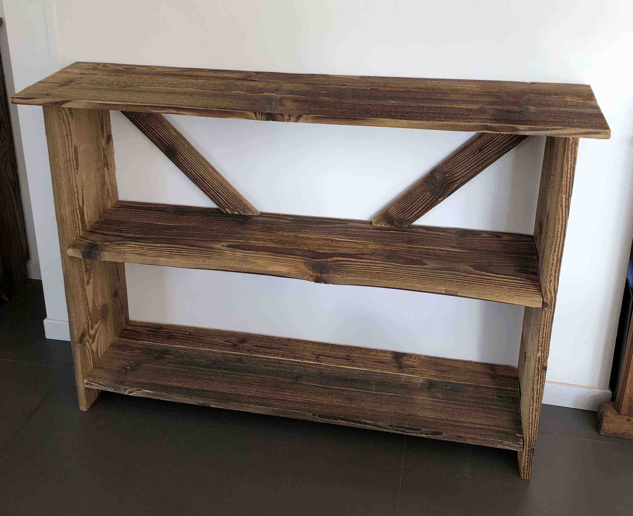 Console en vieux bois sur mesure, atelier des Gets